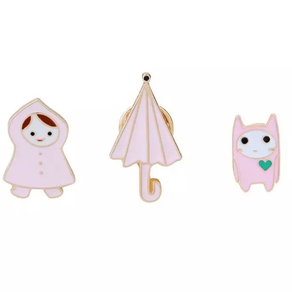 New - 3 Piece Thick Enamel Pin Set Badge Jewelry - Picture 2 of 2